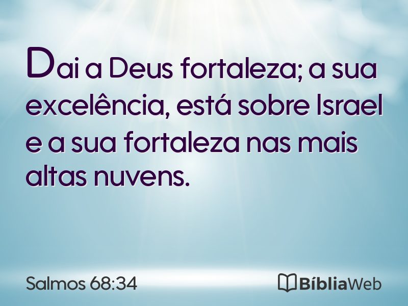 Salmos 68:34 em imagem para compartilhar
