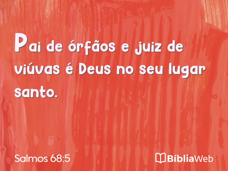 Salmos 68:5 em imagem para compartilhar