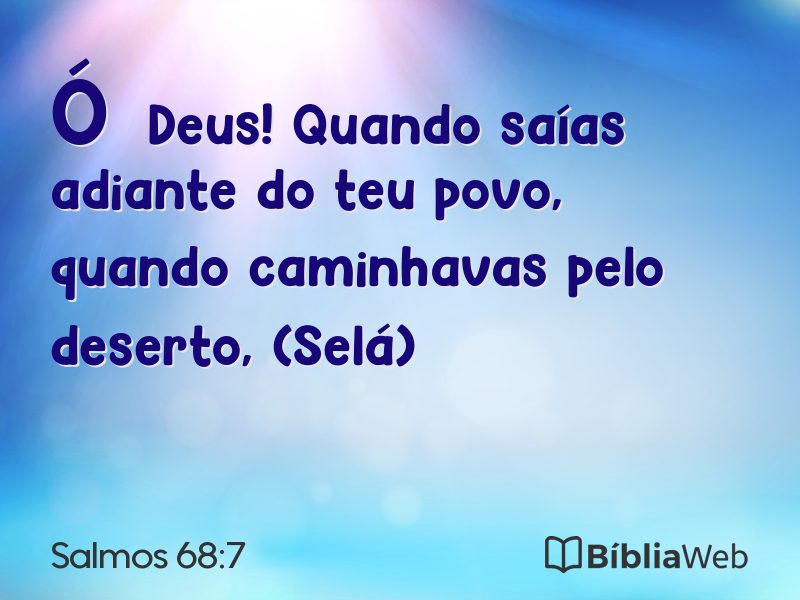 Salmos 68:7 em imagem para compartilhar