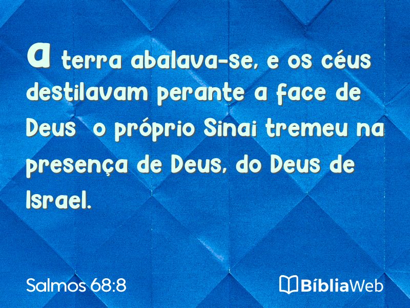 Salmos 68:8 em imagem para compartilhar