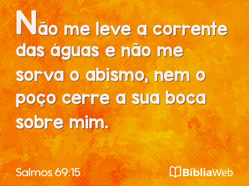 Salmos 69:15 em imagem para compartilhar