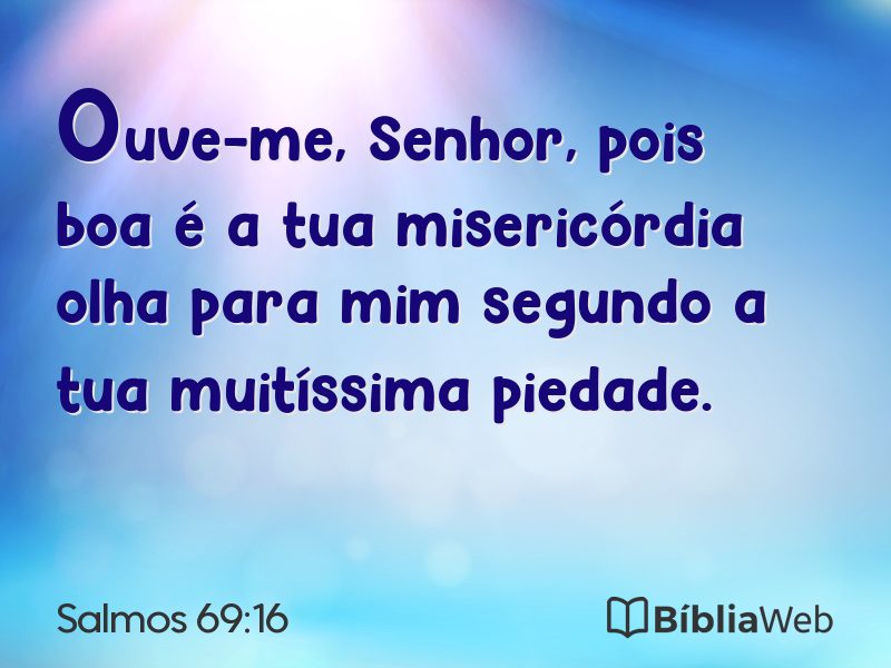 Salmos 69:16 em imagem para compartilhar