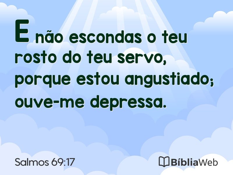 Salmos 69:17 em imagem para compartilhar