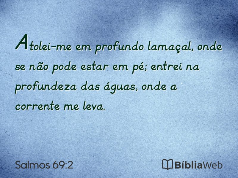 Salmos 69:2 em imagem para compartilhar