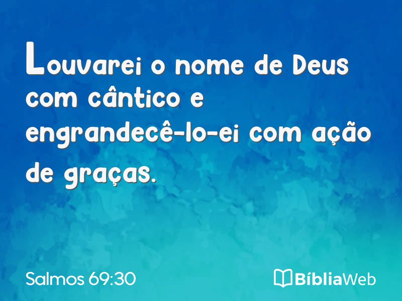 Salmos 69:30 em imagem para compartilhar
