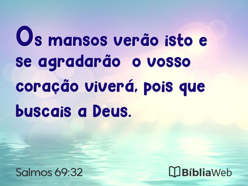 Salmos 69:32 em imagem para compartilhar
