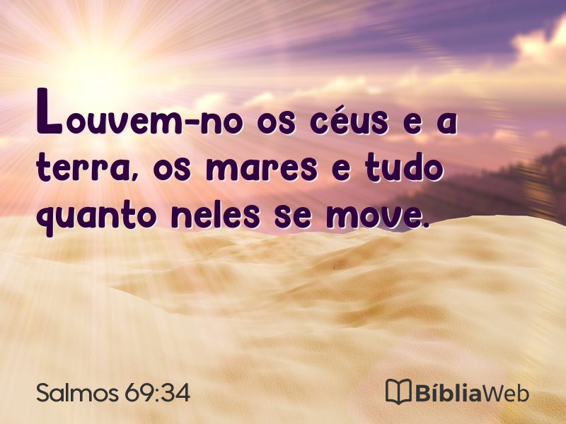 Salmos 69:34 em imagem para compartilhar