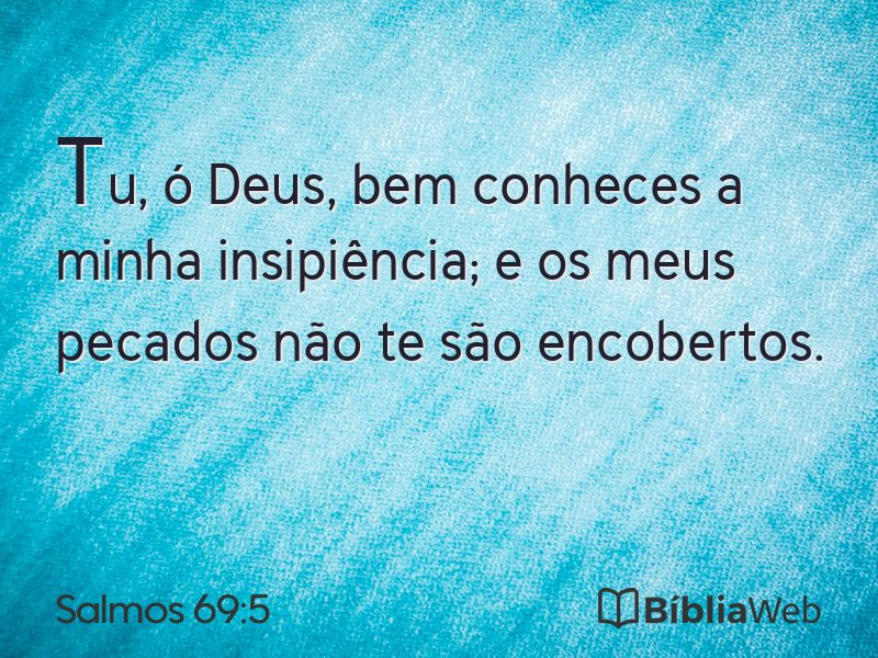 Salmos 69:5 em imagem para compartilhar