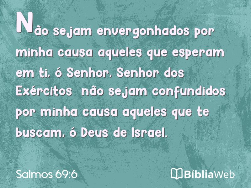 Salmos 69:6 em imagem para compartilhar