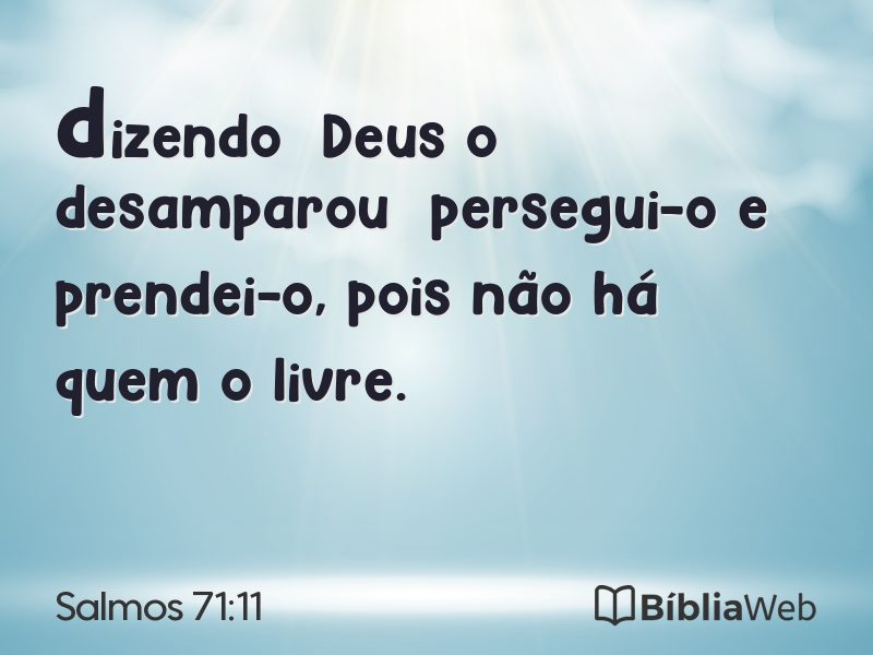 Salmos 71:11 em imagem para compartilhar