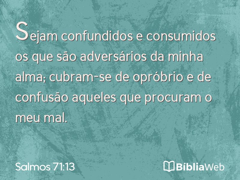 Salmos 71:13 em imagem para compartilhar