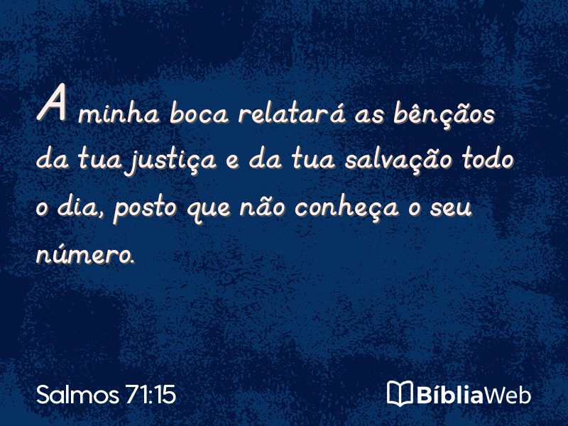 Salmos 71:15 em imagem para compartilhar