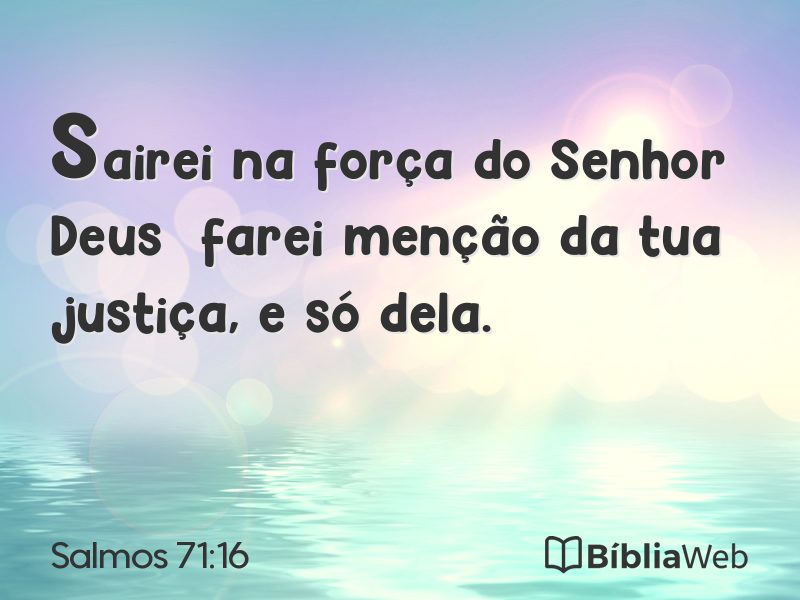 Salmos 71:16 em imagem para compartilhar