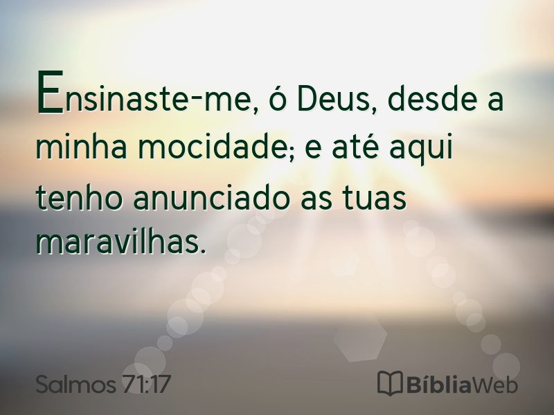Salmos 71:17 em imagem para compartilhar