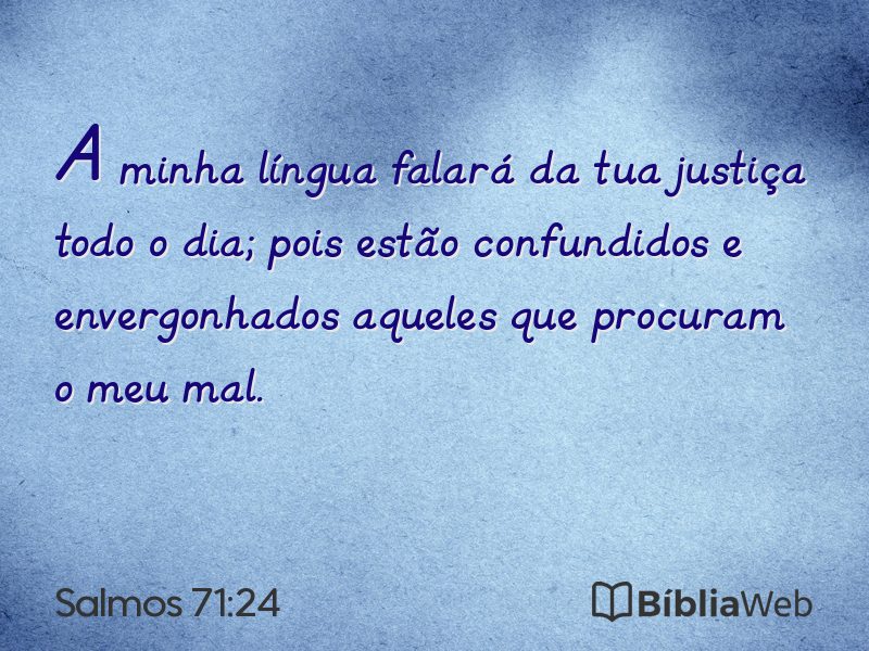 Salmos 71:24 em imagem para compartilhar