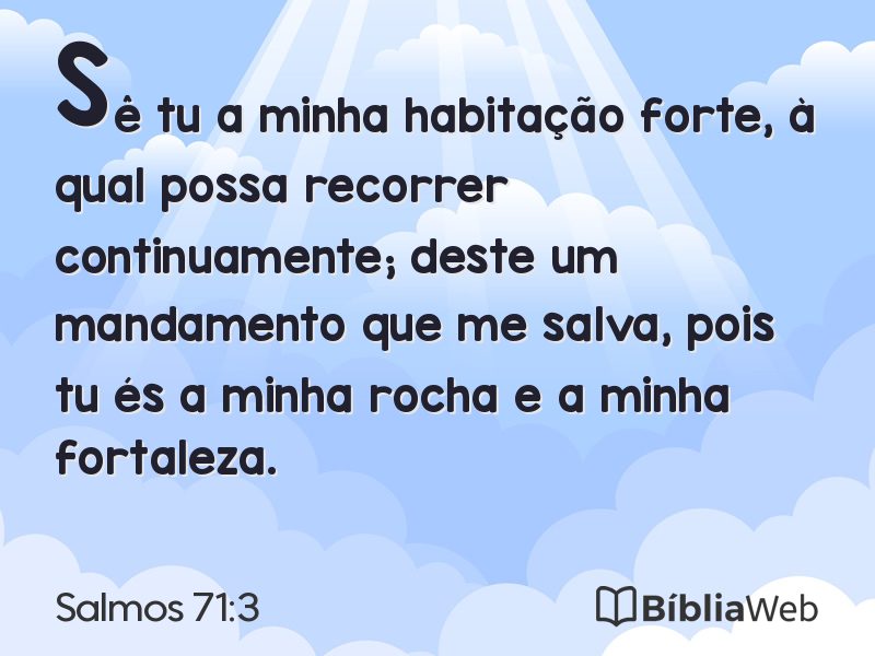 Salmos 71:3 em imagem para compartilhar
