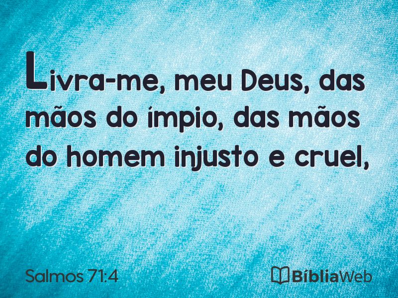 Salmos 71:4 em imagem para compartilhar