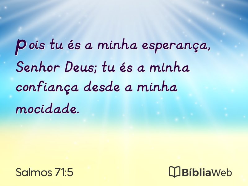Salmos 71:5 em imagem para compartilhar