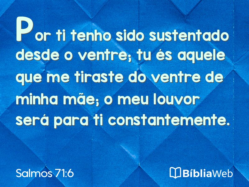 Salmos 71:6 em imagem para compartilhar