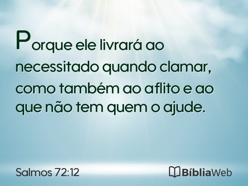 Salmos 72:12 em imagem para compartilhar