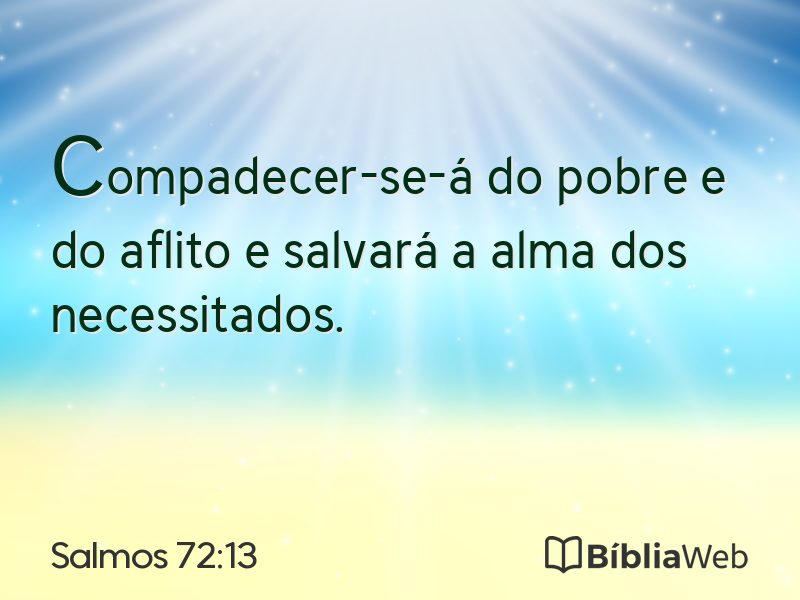 Salmos 72:13 em imagem para compartilhar