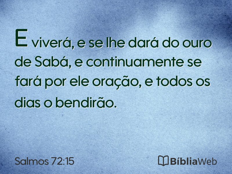 Salmos 72:15 em imagem para compartilhar