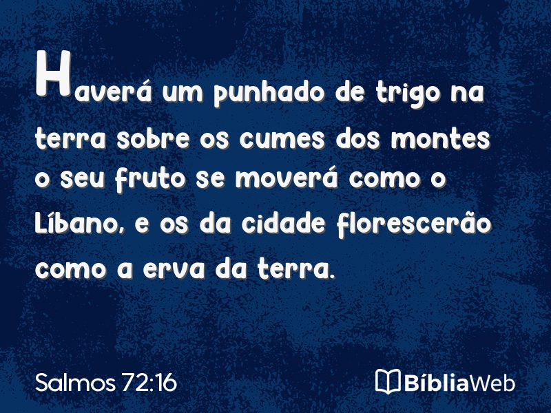 Salmos 72:16 em imagem para compartilhar