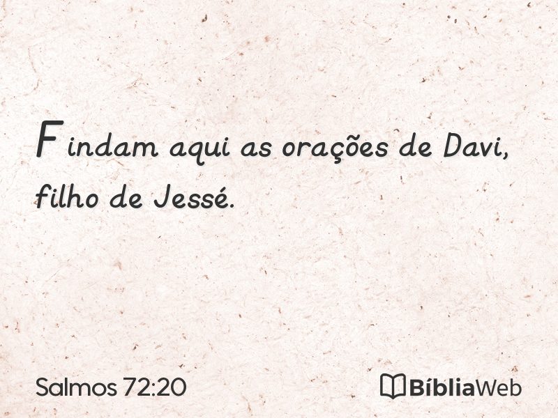 Salmos 72:20 em imagem para compartilhar