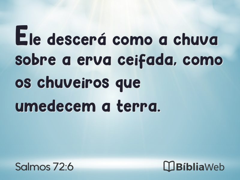 Salmos 72:6 em imagem para compartilhar