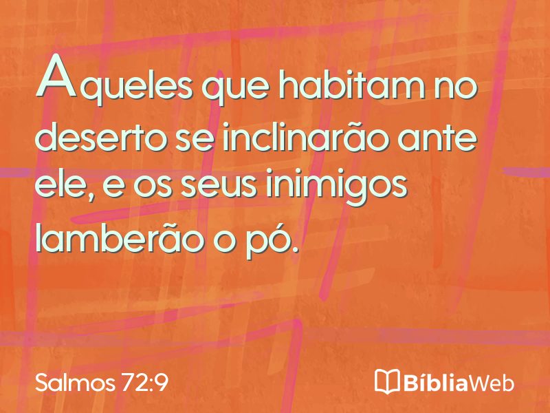 Salmos 72:9 em imagem para compartilhar