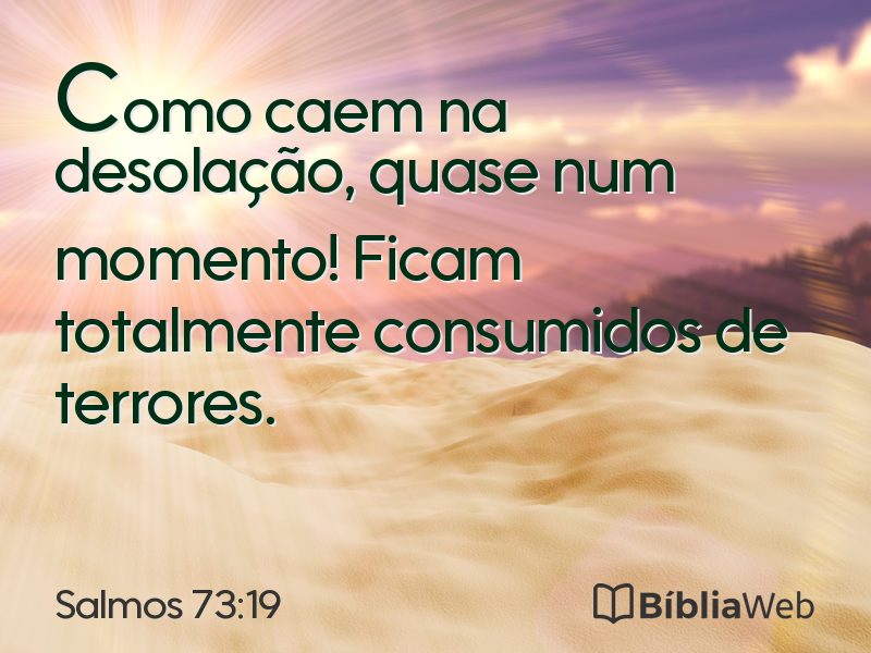 Salmos 73:19 em imagem para compartilhar