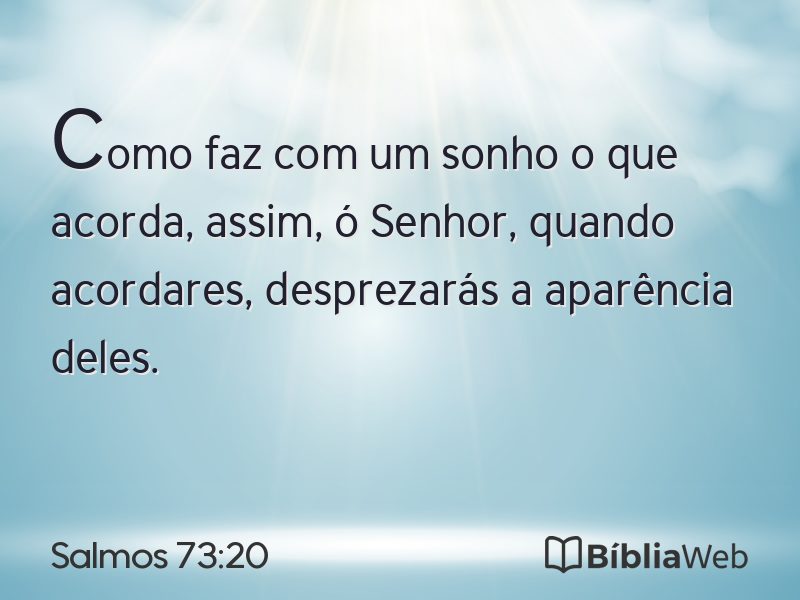 Salmos 73:20 em imagem para compartilhar