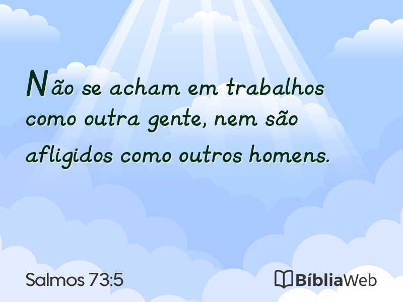 Salmos 73:5 em imagem para compartilhar