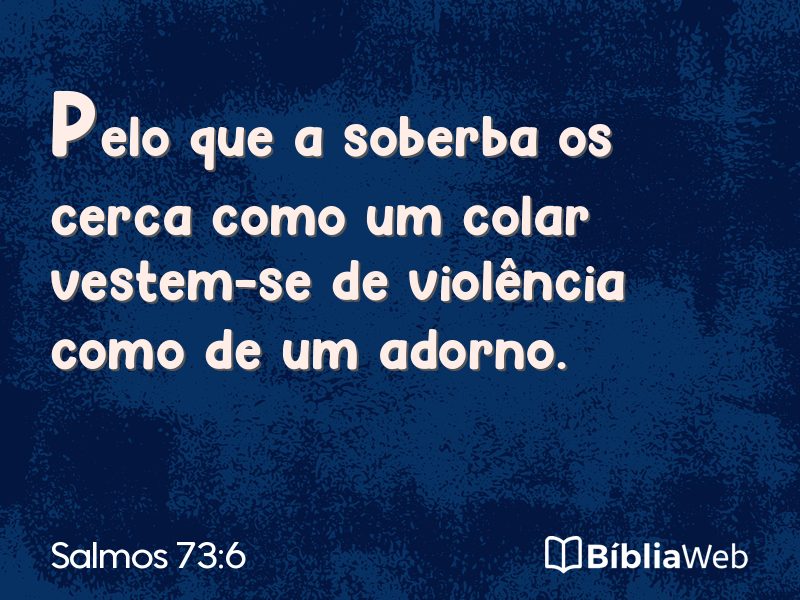 Salmos 73:6 em imagem para compartilhar