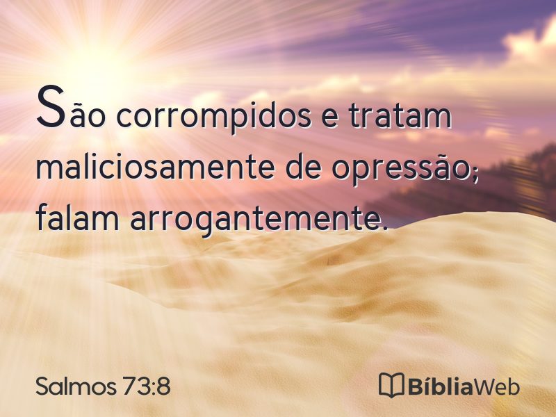 Salmos 73:8 em imagem para compartilhar