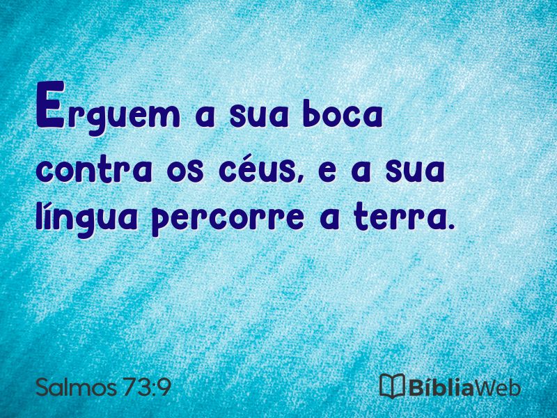 Salmos 73:9 em imagem para compartilhar