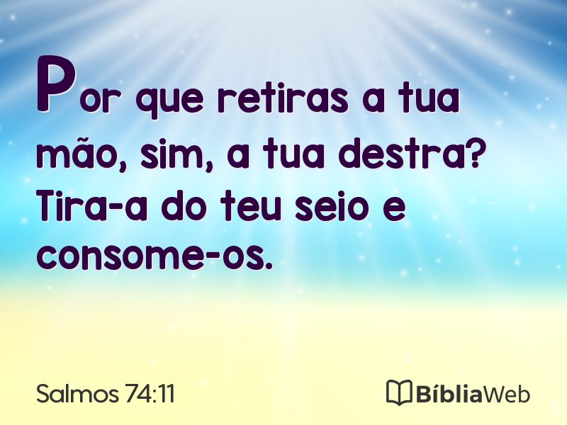 Salmos 74:11 em imagem para compartilhar