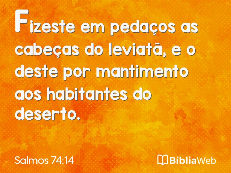 Salmos 74:14 em imagem para compartilhar