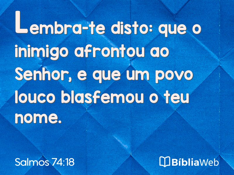 Salmos 74:18 em imagem para compartilhar