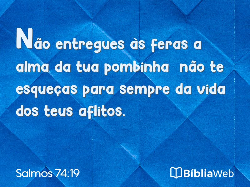 Salmos 74:19 em imagem para compartilhar