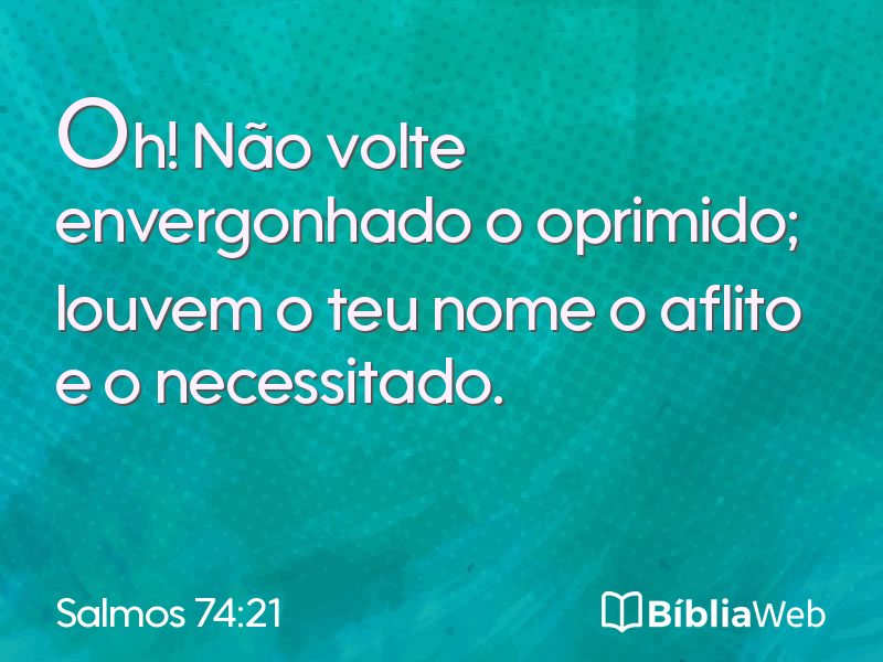 Salmos 74:21 em imagem para compartilhar
