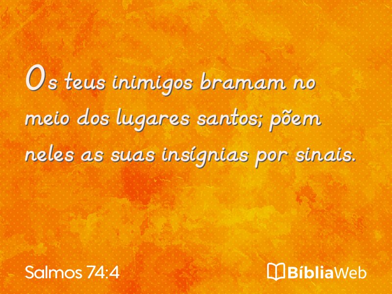 Salmos 74:4 em imagem para compartilhar