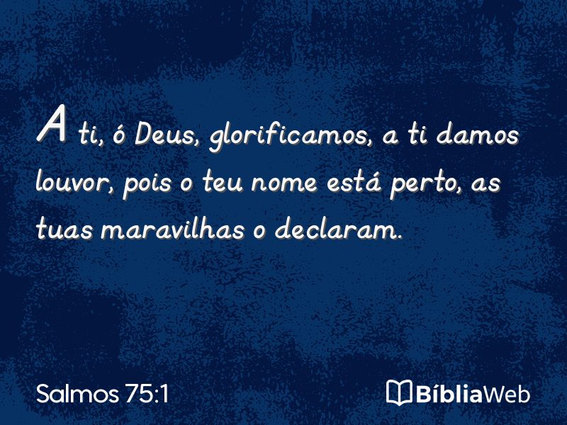 Salmos 75:1 em imagem para compartilhar