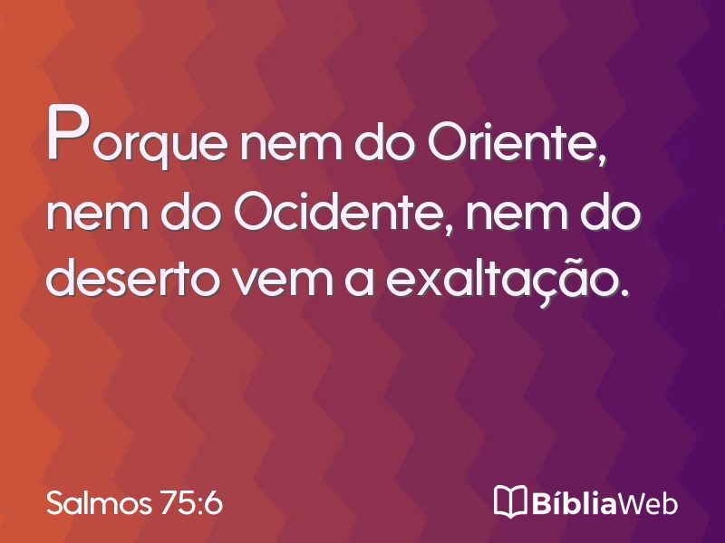 Salmos 75:6 em imagem para compartilhar