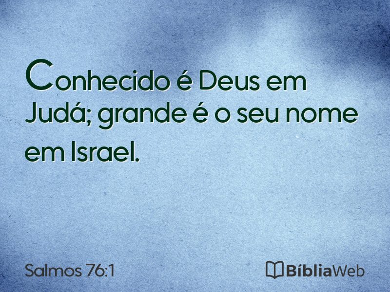 Salmos 76:1 em imagem para compartilhar