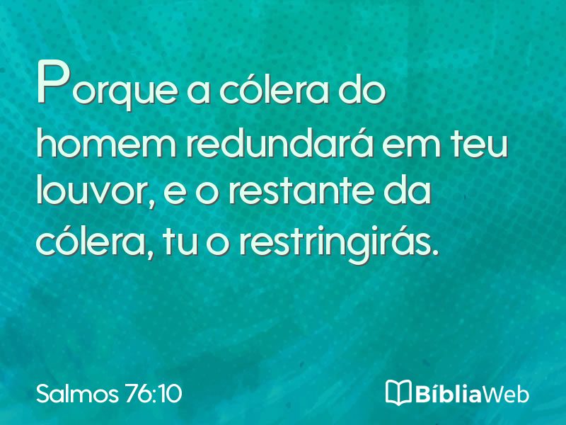 Salmos 76:10 em imagem para compartilhar