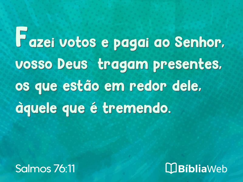 Salmos 76:11 em imagem para compartilhar