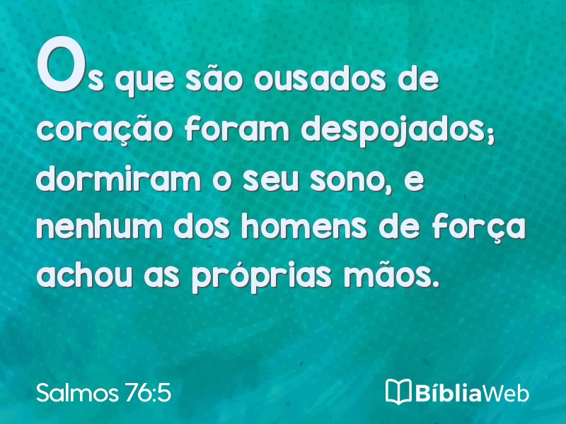 Salmos 76:5 em imagem para compartilhar