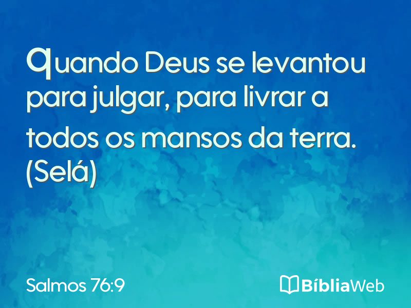 Salmos 76:9 em imagem para compartilhar