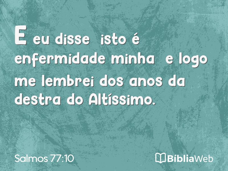 Salmos 77:10 em imagem para compartilhar